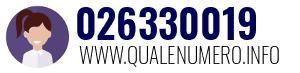 Numero di telefono 026330019 026330019