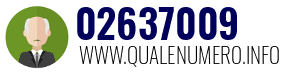 Numero di telefono 02637009 02637009