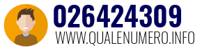 Numero di telefono 026424309 026424309