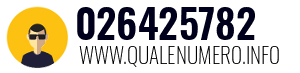 Numero di telefono 026425782 026425782