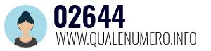 Numero di telefono 02644 02644