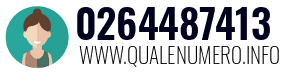 Numero di telefono 0264487413 0264487413