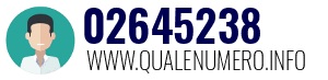 Numero di telefono 02645238 02645238