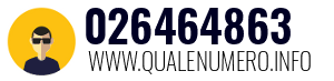 Numero di telefono 026464863 026464863