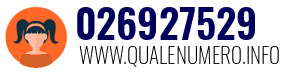 Numero di telefono 026927529 026927529