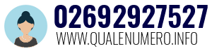 Numero di telefono 02692927527 02692927527