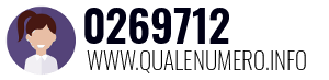 Numero di telefono 0269712 0269712