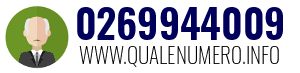 Numero di telefono 0269944009 0269944009