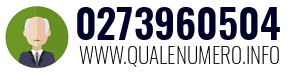 Numero di telefono 0273960504 0273960504