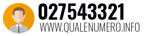 Numero di telefono 027543321 027543321