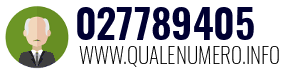 Numero di telefono 027789405 027789405