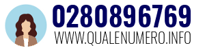 Numero di telefono 0280896769 0280896769