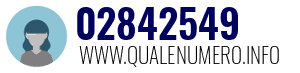Numero di telefono 02842549 02842549