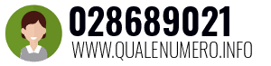 Numero di telefono 028689021 028689021