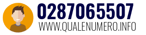 Numero di telefono 0287065507 0287065507