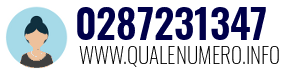 Numero di telefono 0287231347 0287231347