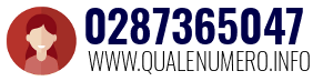 Numero di telefono 0287365047 0287365047