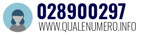 Numero di telefono 028900297 028900297