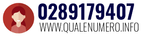 Numero di telefono 0289179407 0289179407