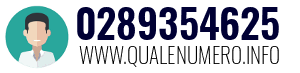 Numero di telefono 0289354625 0289354625