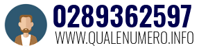 Numero di telefono 0289362597 0289362597