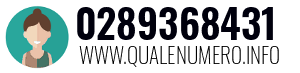 Numero di telefono 0289368431 0289368431