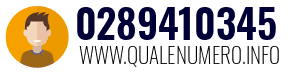 Numero di telefono 0289410345 0289410345