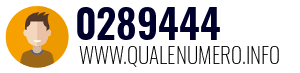 Numero di telefono 0289444 0289444
