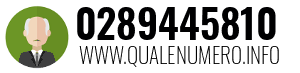 Numero di telefono 0289445810 0289445810
