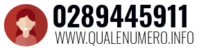 Numero di telefono 0289445911 0289445911