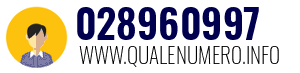 Numero di telefono 028960997 028960997