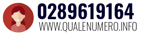 Numero di telefono 0289619164 0289619164