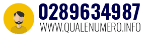 Numero di telefono 0289634987 0289634987
