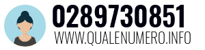 Numero di telefono 0289730851 0289730851