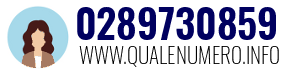 Numero di telefono 0289730859 0289730859