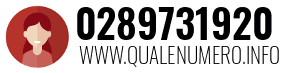 Numero di telefono 0289731920 0289731920