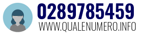 Numero di telefono 0289785459 0289785459