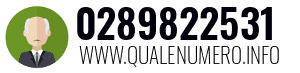 Numero di telefono 0289822531 0289822531