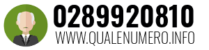 Numero di telefono 0289920810 0289920810