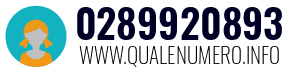 Numero di telefono 0289920893 0289920893