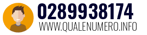 Numero di telefono 0289938174 0289938174