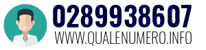 Numero di telefono 0289938607 0289938607