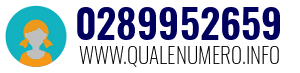 Numero di telefono 0289952659 0289952659
