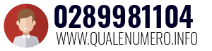 Numero di telefono 0289981104 0289981104