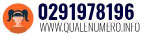 Numero di telefono 0291978196 0291978196