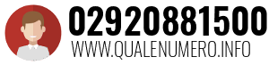 Numero di telefono 02920881500 02920881500