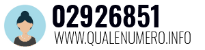 Numero di telefono 02926851 02926851