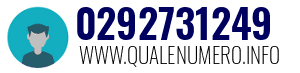 Numero di telefono 0292731249 0292731249