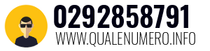 Numero di telefono 0292858791 0292858791