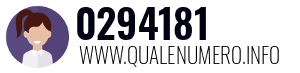 Numero di telefono 0294181 0294181